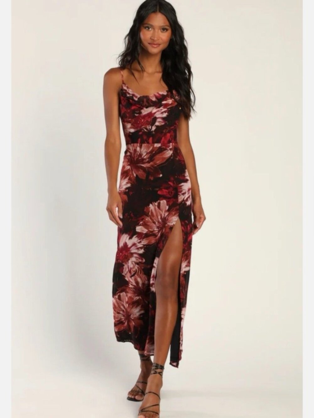 Lulus Midi Dark Purple/burgundy Dress